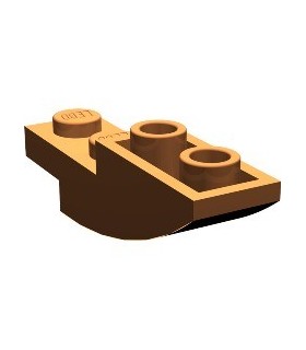 Dark Orange Slope, Curved 4 x 1 Inverted