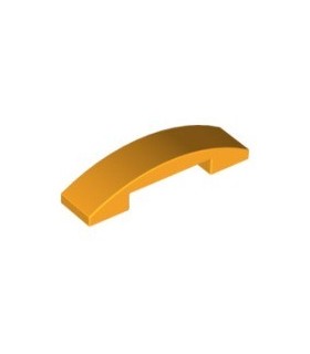 Bright Light Orange Slope, Curved 4 x 1 Double No Studs