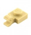 Tan Plate, Modified 1 x 1 with Clip Horizontal (thick open O clip)