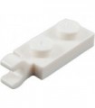 White Plate, Modified 1 x 2 with Clip Horizontal on End