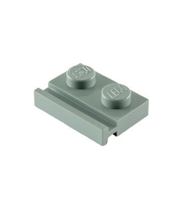 Dark Bluish Gray Plate, Modified 1 x 2 with Door Rail