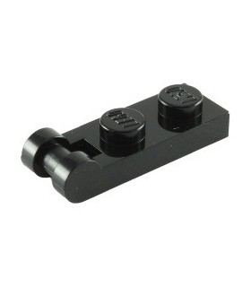 Black Plate, Modified 1 x 2 with Handle on End - Closed Ends