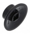 Black Train Wheel Small, Hole Notched for Wheels Holder Pin