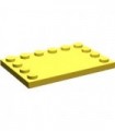 Yellow Tile, Modified 4 x 6 with Studs on Edges
