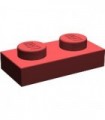 Dark Red Plate 1 x 2