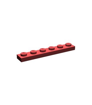 Dark Red Plate 1 x 6