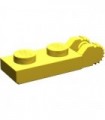 Yellow Hinge Plate 1 x 2 Locking with 2 Fingers On End