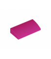 Magenta Slope, Curved 2 x 4 x 2/3 No Studs with Bottom Tubes