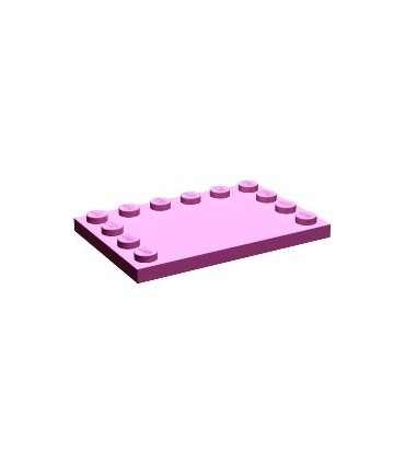 Dark Pink Tile, Modified 4 x 6 with Studs on Edges