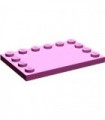 Dark Pink Tile, Modified 4 x 6 with Studs on Edges