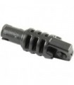 Black Hinge Cylinder 1 x 3 Locking with 1 Finger and Pin with Friction Ridges Lengthwise on Ends