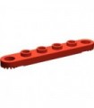 Red Technic, Plate 1 x 6 with Toothed Ends