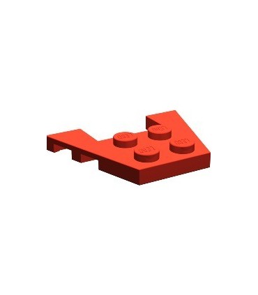 Red Wedge, Plate 3 x 4 with Stud Notches