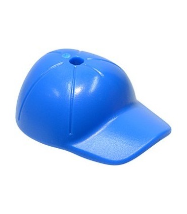 Blue Minifig, Headgear Cap - Short Curved Bill with Seams and Hole on Top