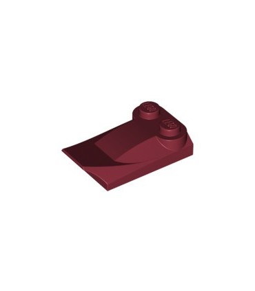 Dark Red Brick, Modified 2 x 3 x 2/3 Two Studs, Wing End