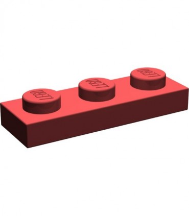 Dark Red Plate 1 x 3