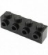 Black Brick, Modified 1 x 4 with 4 Studs on 1 Side