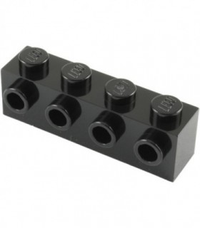 Black Brick, Modified 1 x 4 with 4 Studs on 1 Side