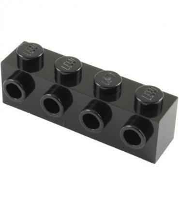 Black Brick, Modified 1 x 4 with 4 Studs on 1 Side