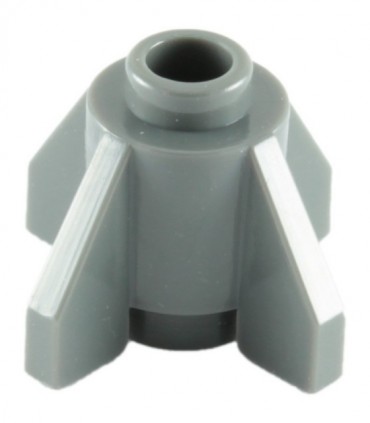 Dark Bluish Gray Brick, Round 1 x 1 with Fins