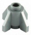 Dark Bluish Gray Brick, Round 1 x 1 with Fins
