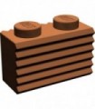 Reddish Brown Brick, Modified 1 x 2 with Grille (Grill)