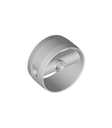 Light Bluish Gray Cylinder 4 x 4 x 1 2/3 with Pin Holes and Center Bar