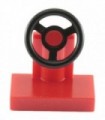 Red Vehicle, Steering Stand 1 x 2 with Black Steering Wheel