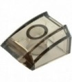 Trans-Black Slope, Curved 2 x 2 Lip, No Studs