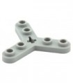 Light Bluish Gray Technic, Plate Rotor 3 Blade with Smooth Ends and 6 Studs (Propeller)