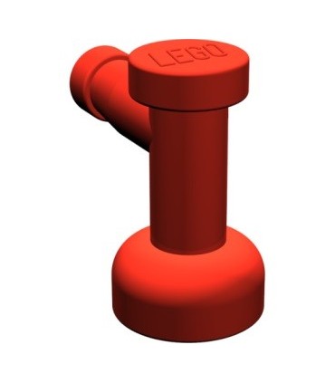 Red Tap 1 x 1 without Hole in Nozzle End