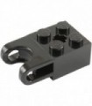 Black Technic, Brick Modified 2 x 2 with Ball Receptacle Wide and Axle Hole