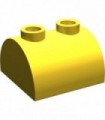 Yellow Brick, Modified 2 x 2 Curved Top with 2 Top Studs