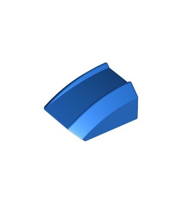Blue Slope, Curved 2 x 2 Lip, No Studs