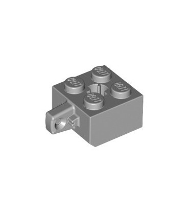 Light Bluish Gray Hinge Brick 2 x 2 Locking with 1 Finger Vertical and Axle Hole