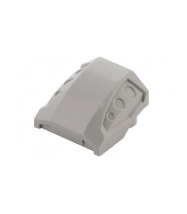 Light Bluish Gray Slope, Curved 2 x 2 No Studs, 3 Side Ports Recessed