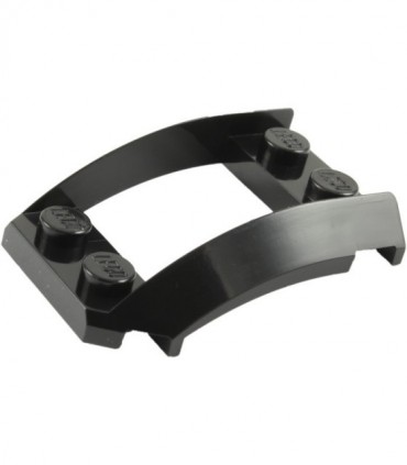 Black Wedge 4 x 3 Open with Cutout and 4 Studs