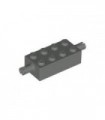 Dark Gray Brick, Modified 2 x 4 with Pins