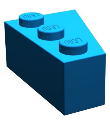 Blue Wedge 3 x 2 Left