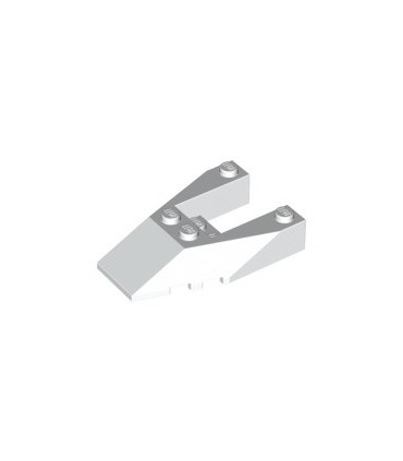 White Wedge 6 x 4 Cutout with Stud Notches