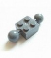 Dark Bluish Gray Technic, Brick Modified 2 x 2 with Balls
