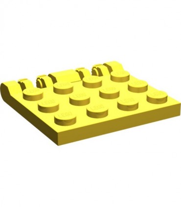 Yellow Hinge Plate 3 x 4 Locking Dual 2 Finger