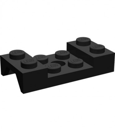 Black Vehicle, Mudguard 2 x 4 with Arch Studded with Hole