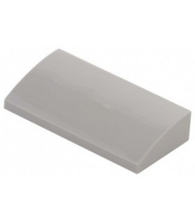 Light Bluish Gray Slope, Curved 2 x 4 x 2/3 No Studs with Bottom Tubes