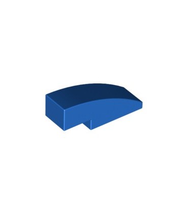 Blue Slope, Curved 3 x 1 No Studs