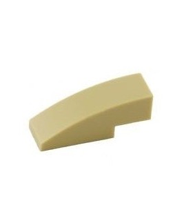 Tan Slope, Curved 3 x 1 No Studs
