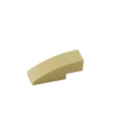 Tan Slope, Curved 3 x 1 No Studs