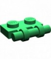 Green Plate, Modified 1 x 2 with Handle on Side - Free Ends