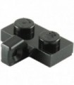 Black Hinge Plate 1 x 2 Locking with 1 Finger on Side without Bottom Groove
