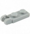 Light Bluish Gray Hinge Plate 1 x 2 Locking with 2 Fingers on End